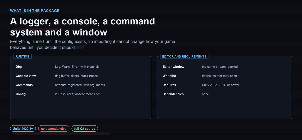 Quick Debug Console
