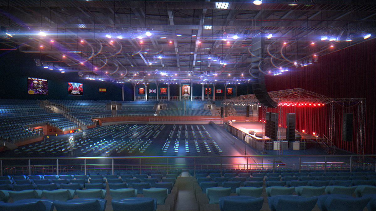 Concert Event Stage Arena Interior Modular 3d Environment Level