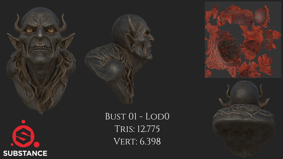 7 Dark Fantasy Statue Busts