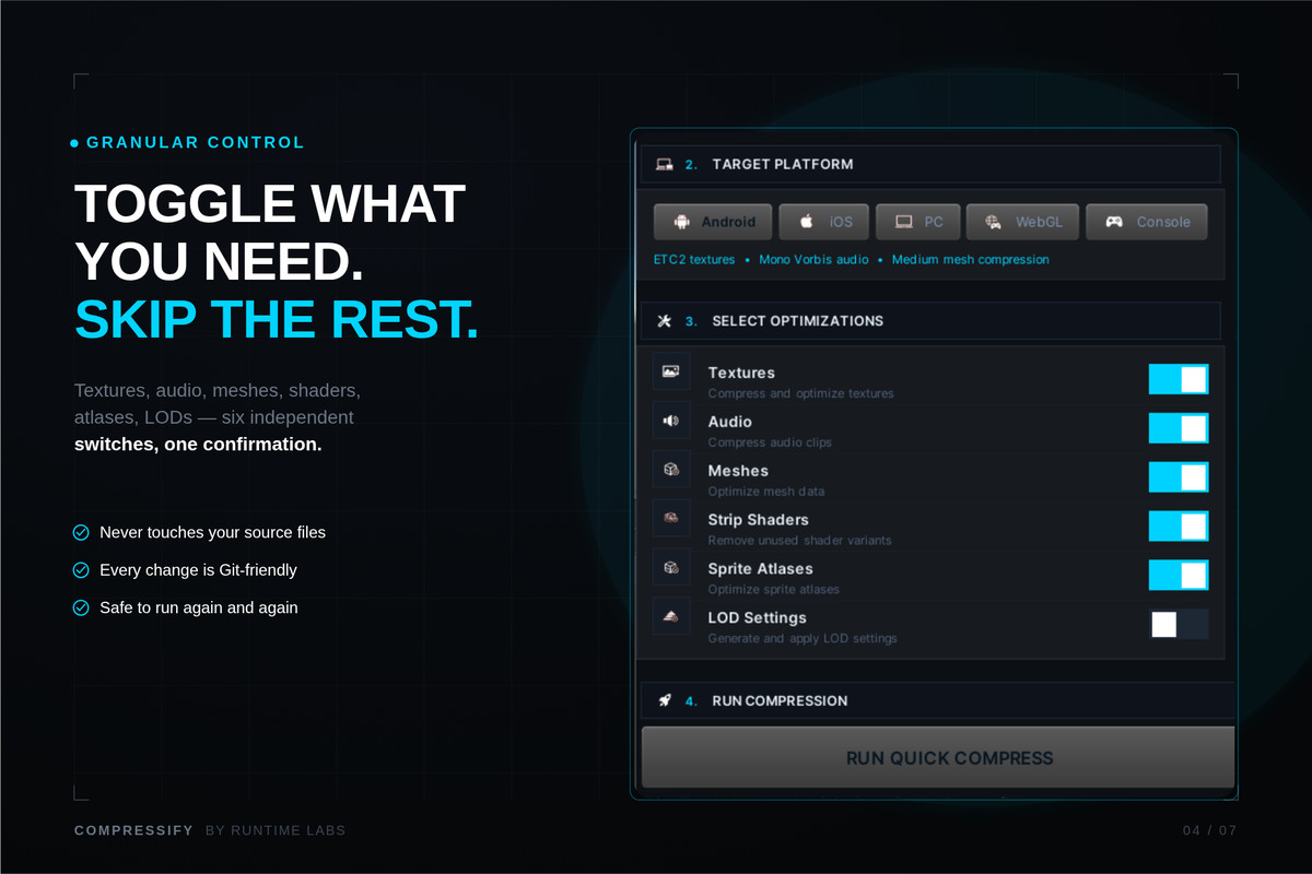 Compressify for unity
