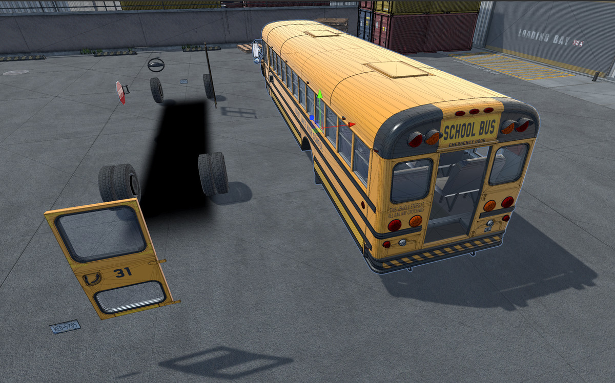 80s generic american school bus