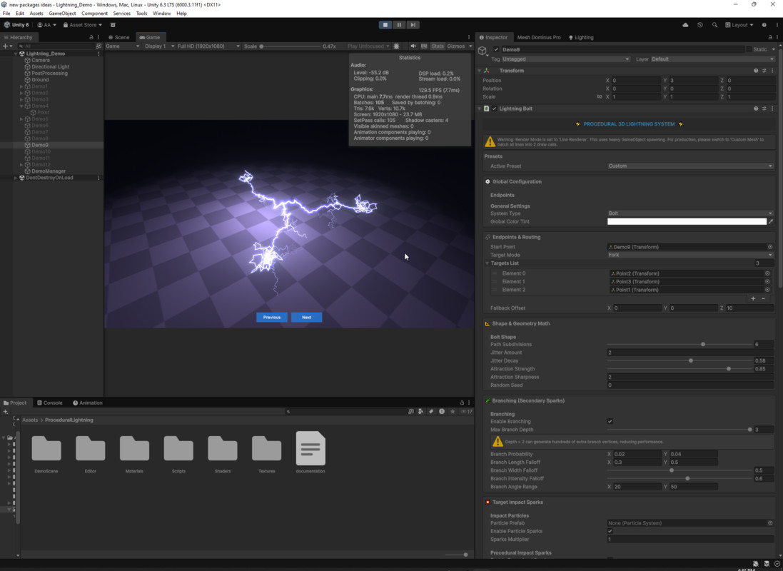 Procedural Lightning & Electricity VFX | Shader System