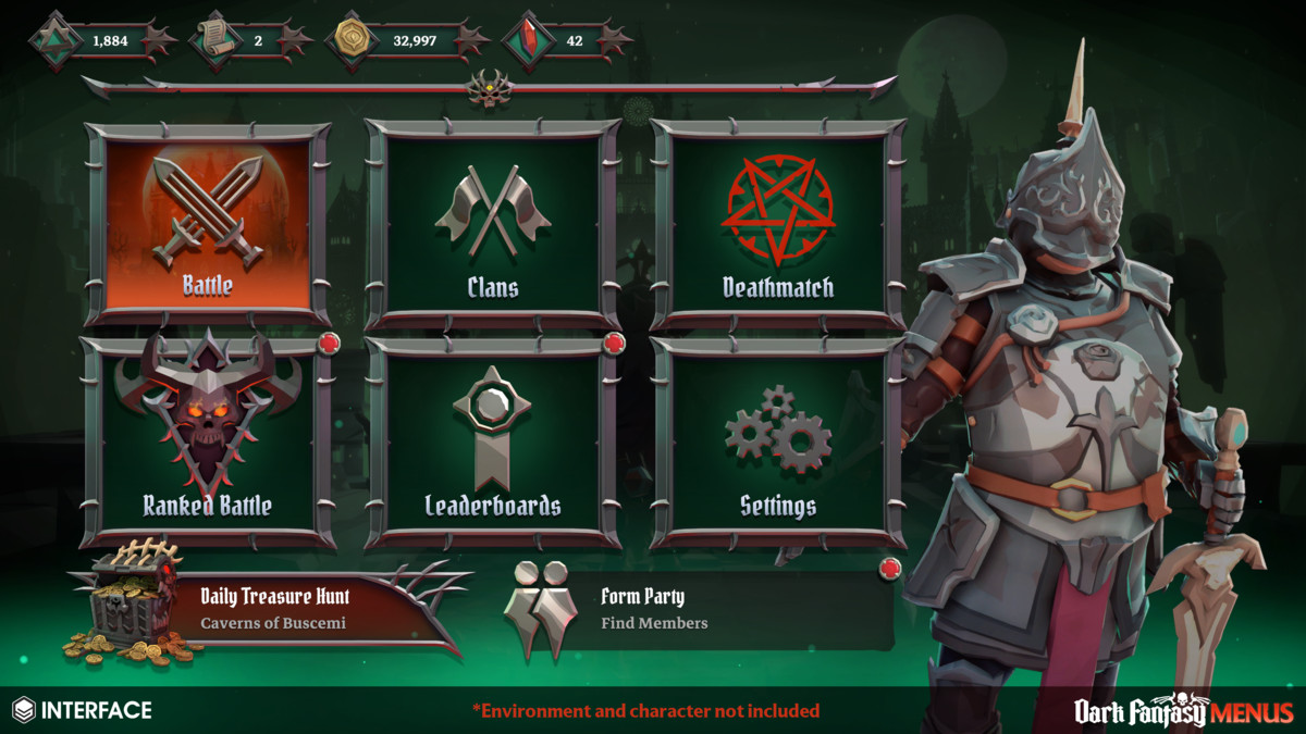 Dark Fantasy Menus - Synty INTERFACE - GUI, image 10