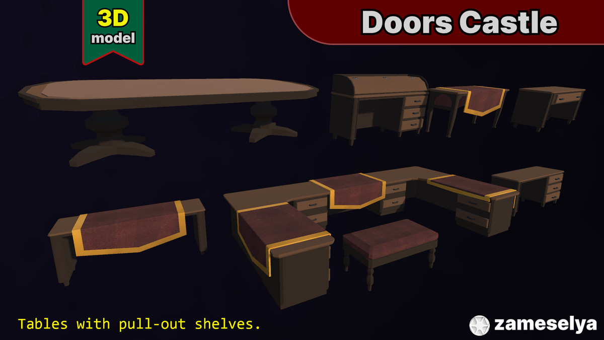 3D Models Doors Castle Pack 1