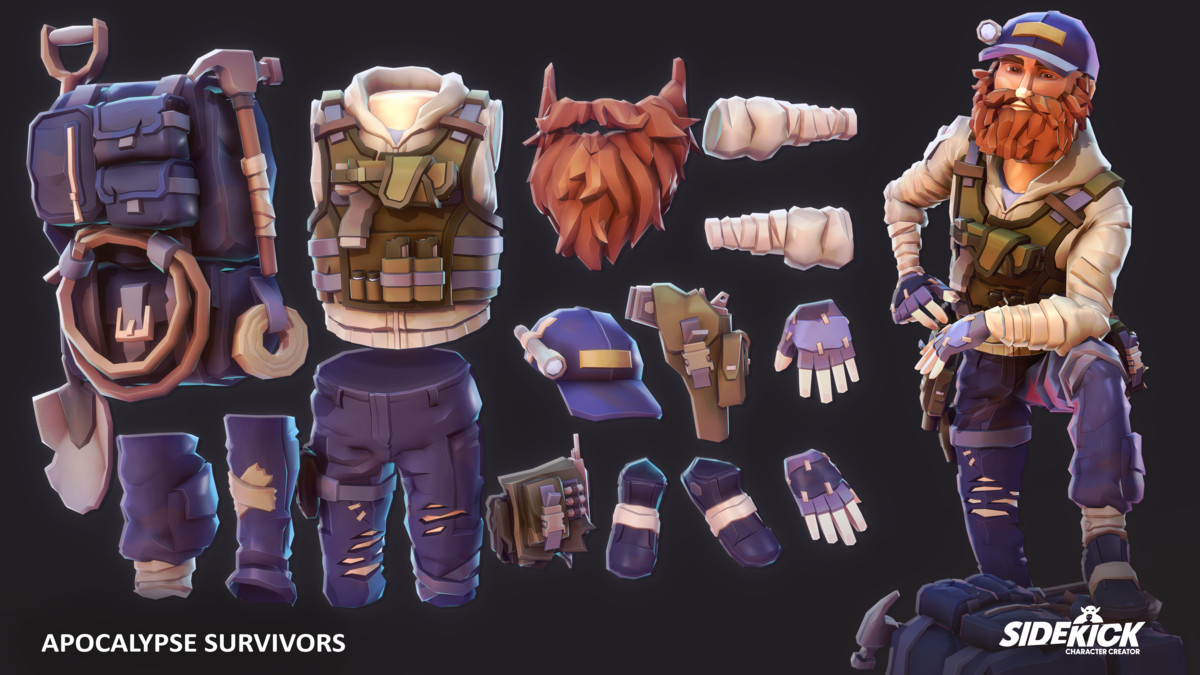 Apocalypse Survivors – Sidekick Modular Characters by Synty
