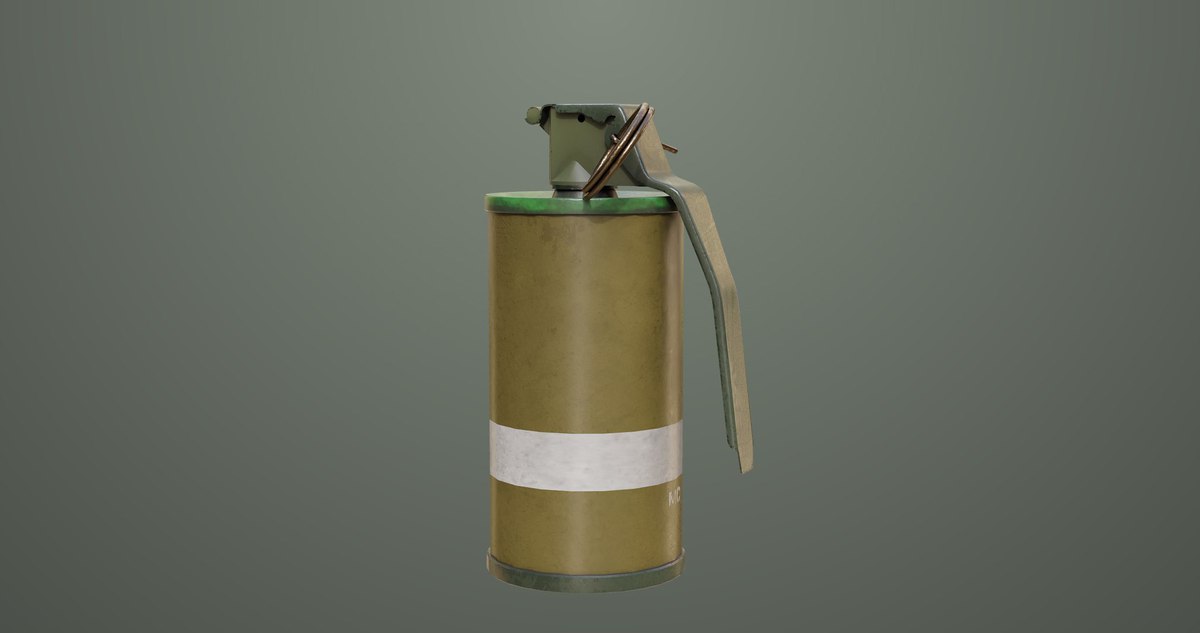 Smoke and Flash Grenades Single Mat URP HDRP Textures