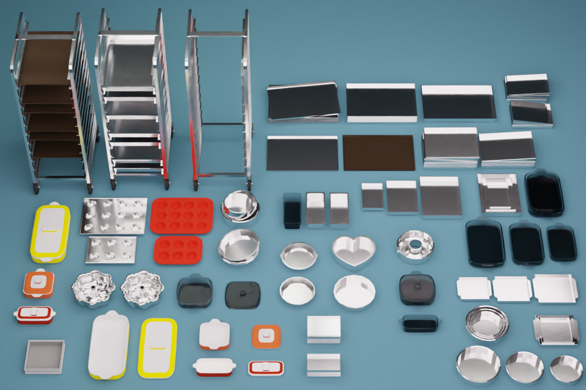 Low-Poly Bakery Props