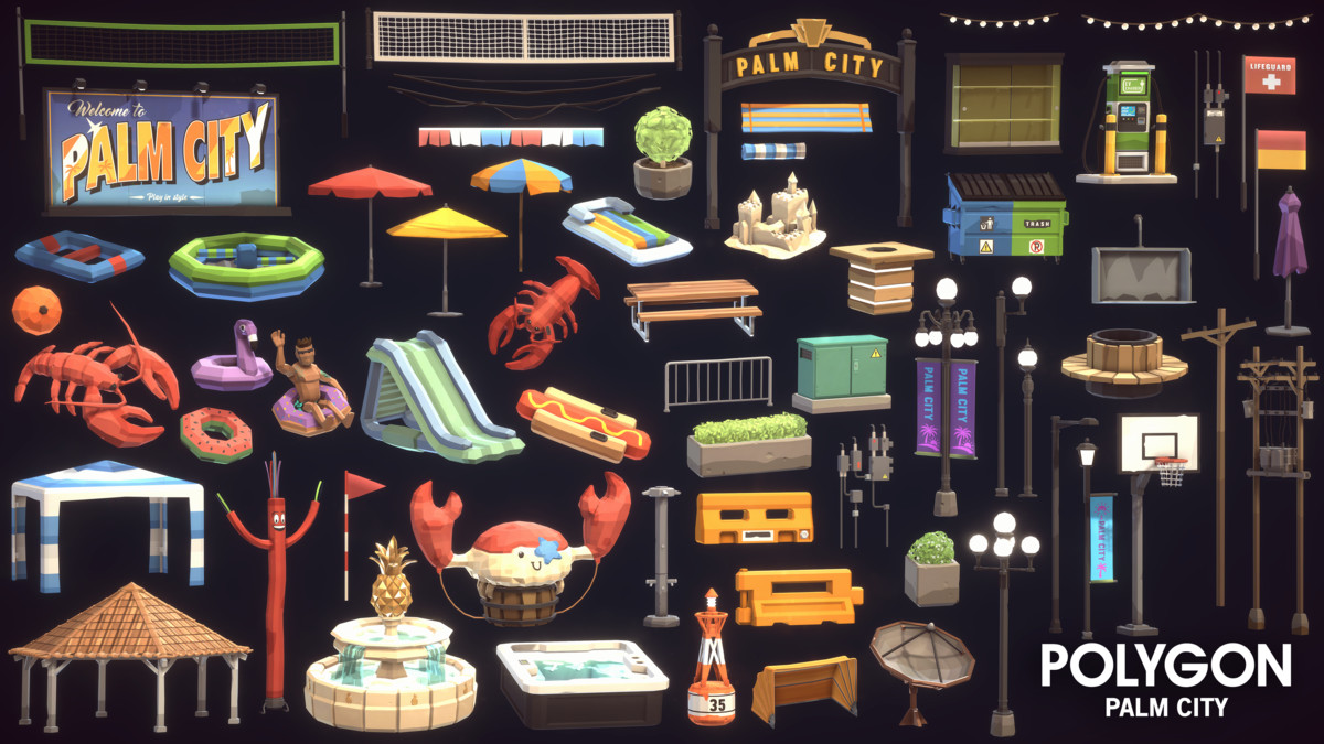 POLYGON - Palm City - Art by Synty