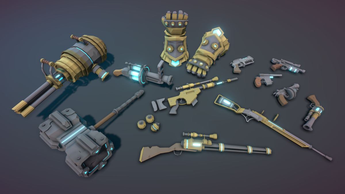 STYLIZED Fantasy Magitech Laboratory - Low Poly 3D Art