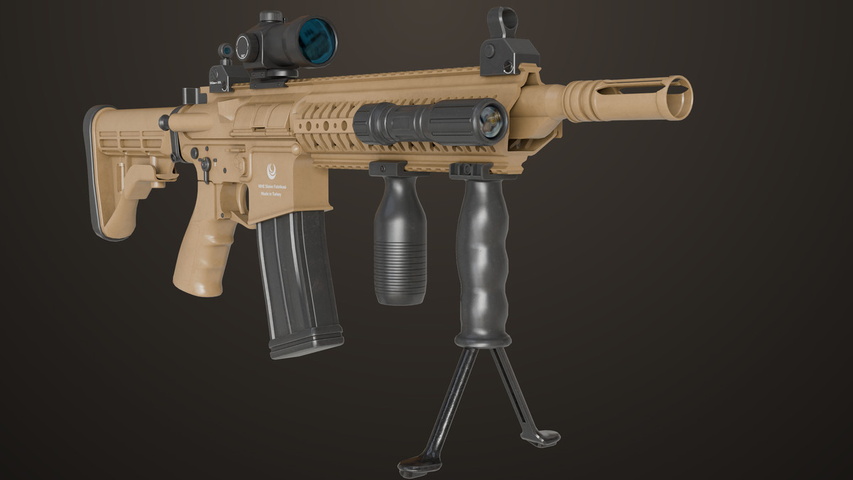 Machine Gun 17 Sandal URP HDRP Textures