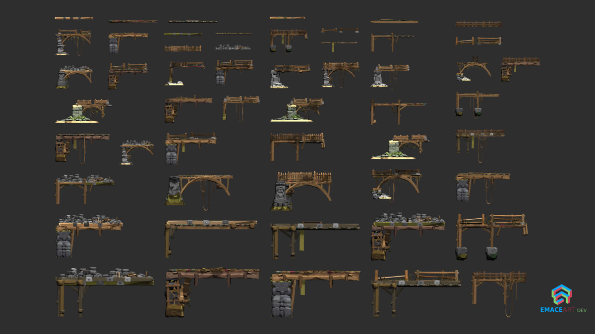 Roadside Tales: Backroad Bridges - Stylized Modular Kit