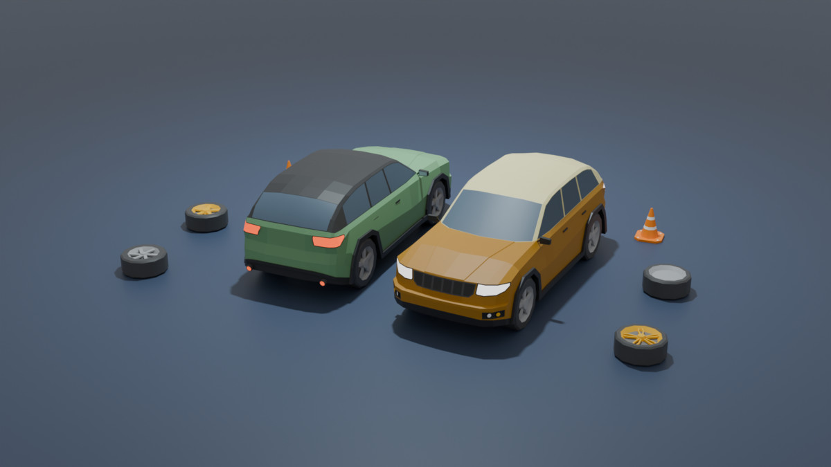 Mobile Optimize-Low Poly Cars