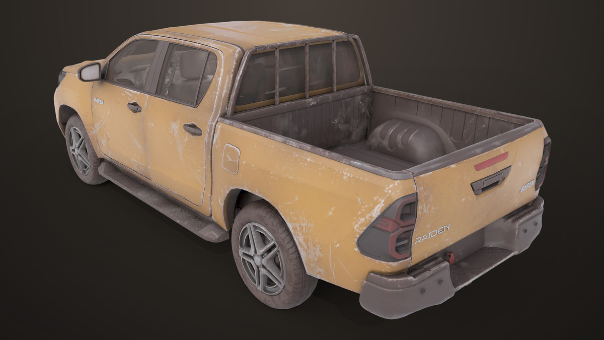 Pickup Truck 04 Brown Dusty URP HDRP Textures