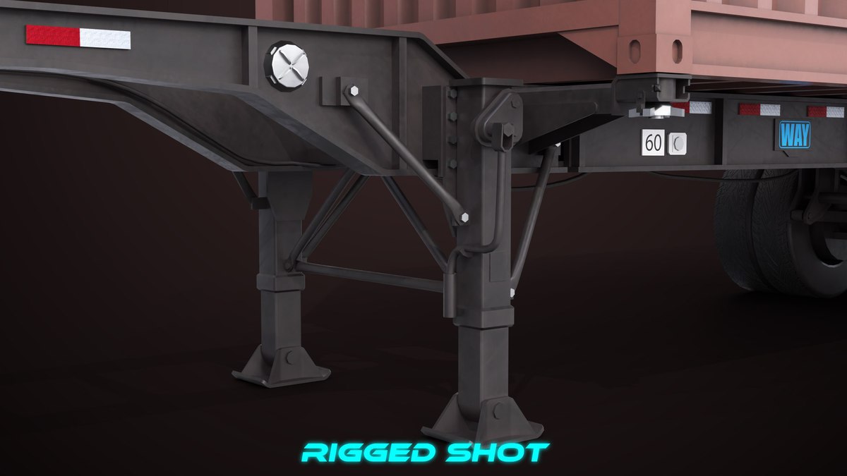 Container Carrier Trailer 03 URP HDRP Textures
