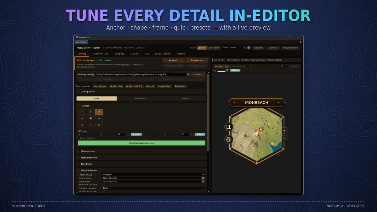 Map GUI Pro - Minimap, Map & Compass