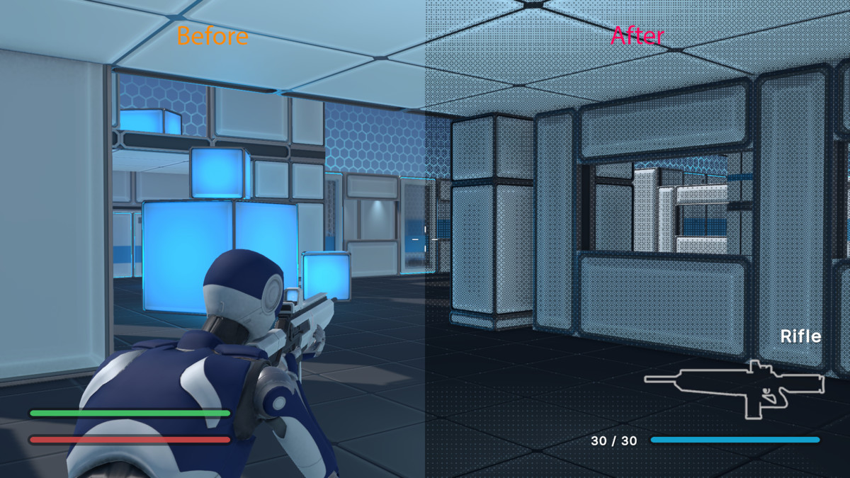 Retro Scanline Post-processing