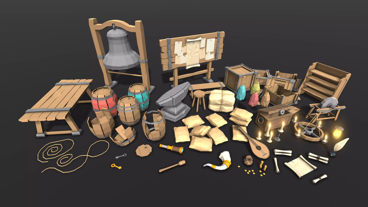 STYLIZED Low Poly Fantasy Bundle Vol. 2