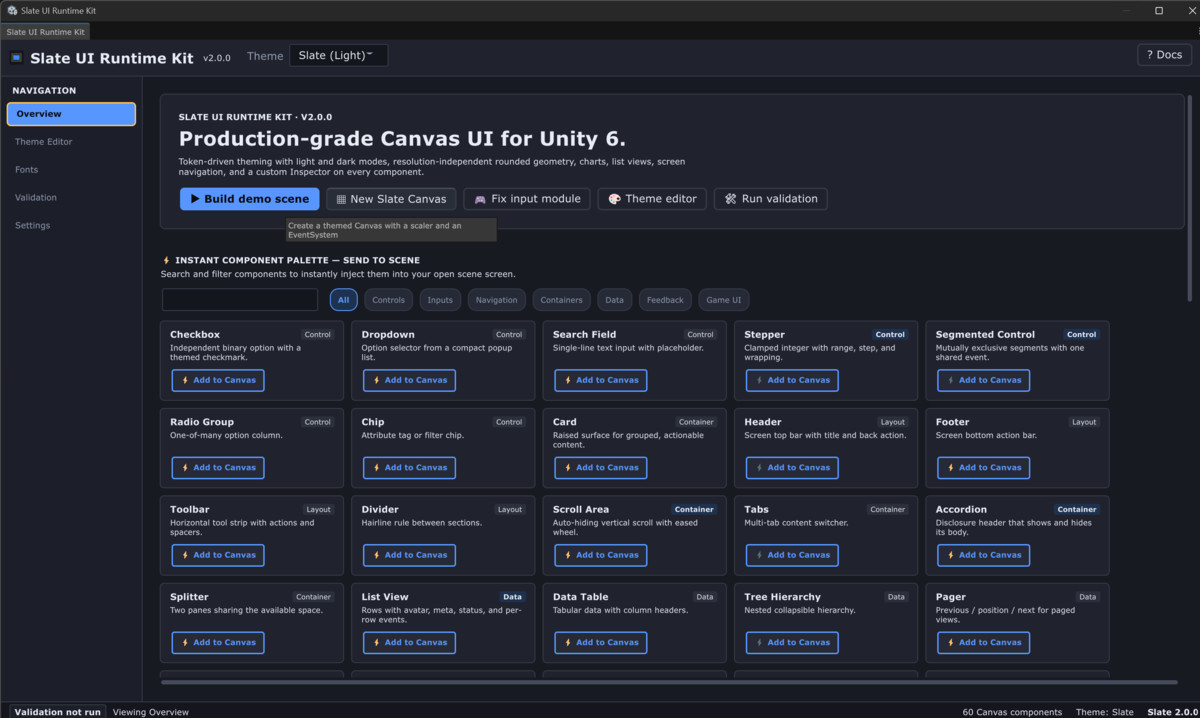 Slate UI Runtime Kit