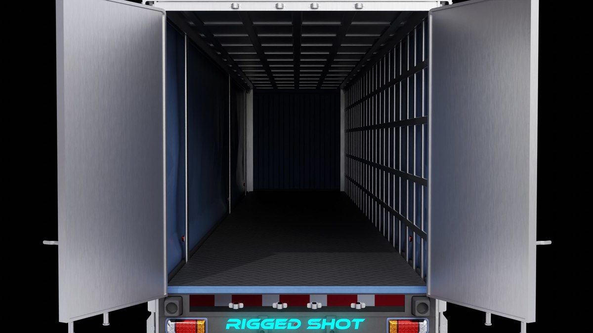 Curtainsider Semi Trailer URP HDRP Textures