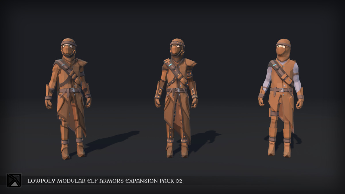 Lowpoly Elves Modular Armors Ex2 - MEDIEVAL FANTASY SERIES