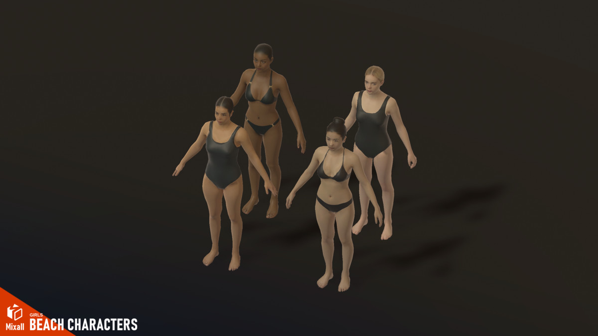 Beach characters - Girls