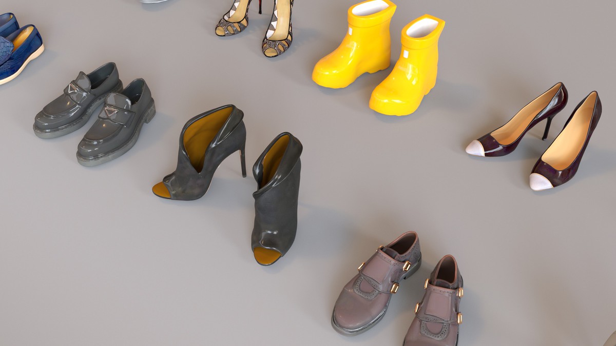 Ultimate Shoe Pack (72 Footwear Low-poly 3D models)