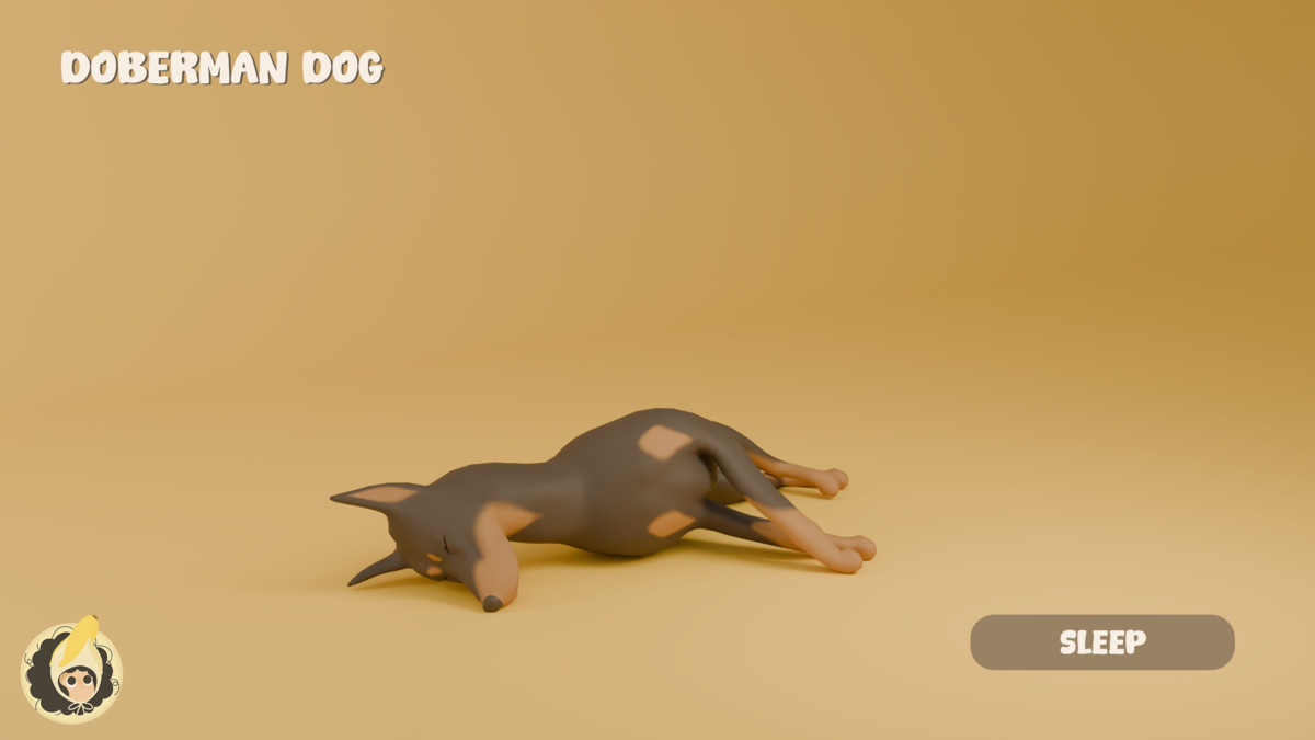 Animated Doberman Dog