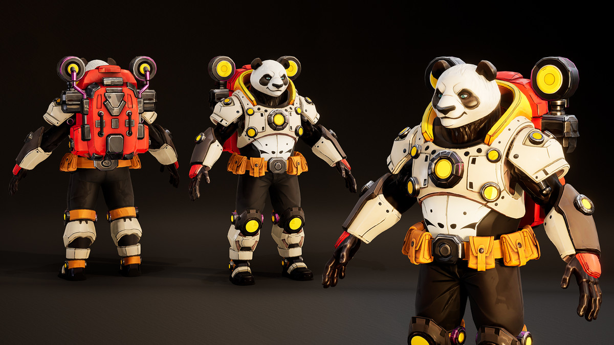 Mecha Panda – Stylized Sci-Fi Panda Character