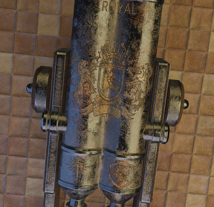 Thunderstrike Double Barrel Ornate Historical Cannon