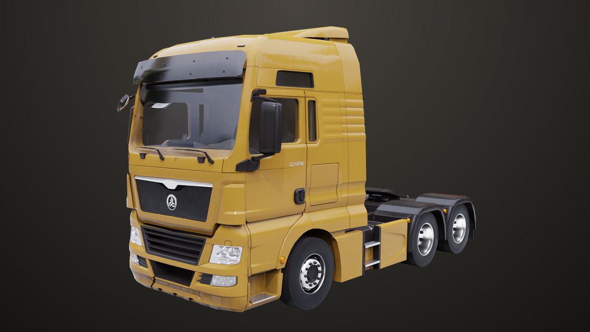 Heavy Truck 04 Chassis Yellow