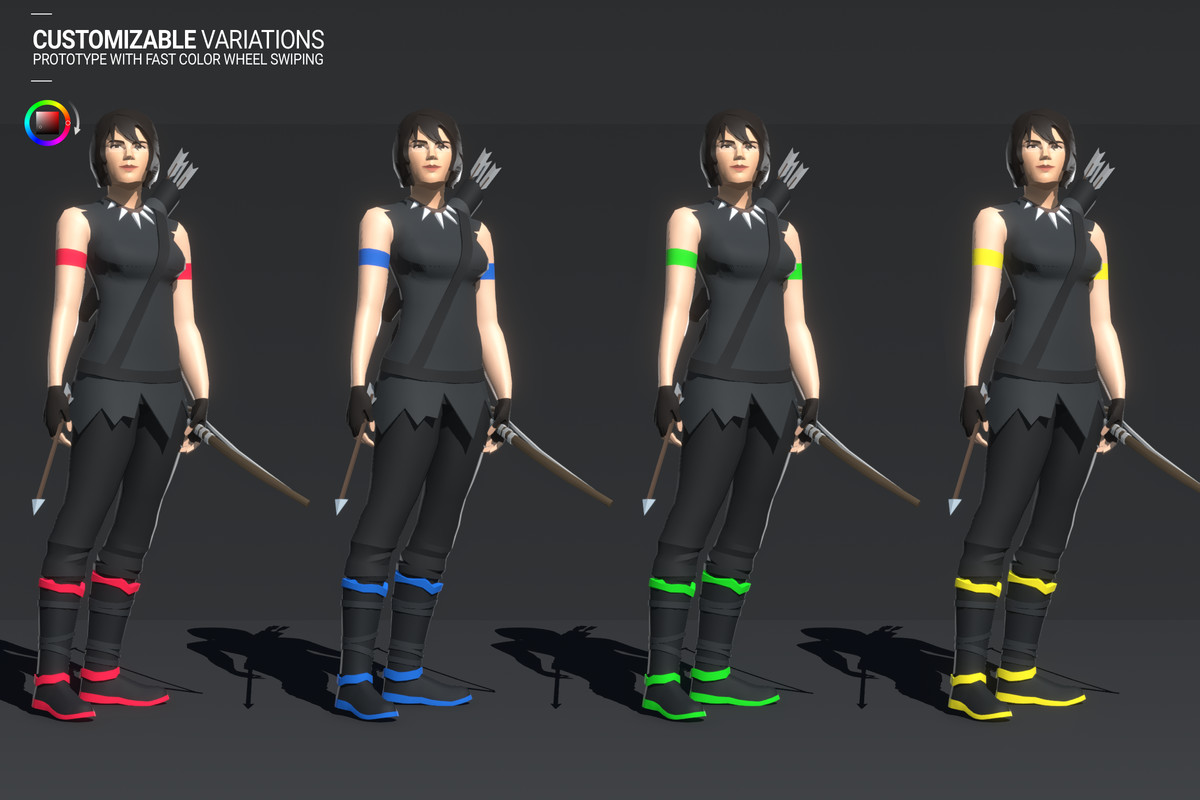 Polyquest Heroes: Warrior I Huntress