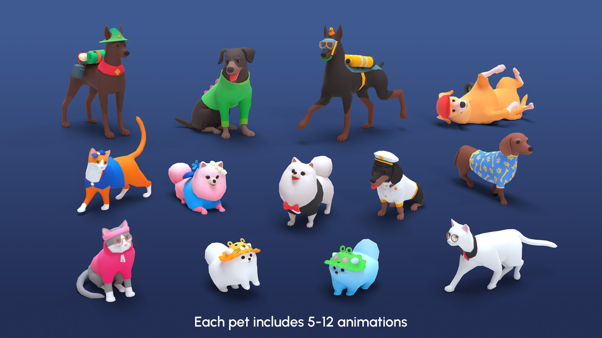 Pets Mini - Low Poly Animated Animals Pack