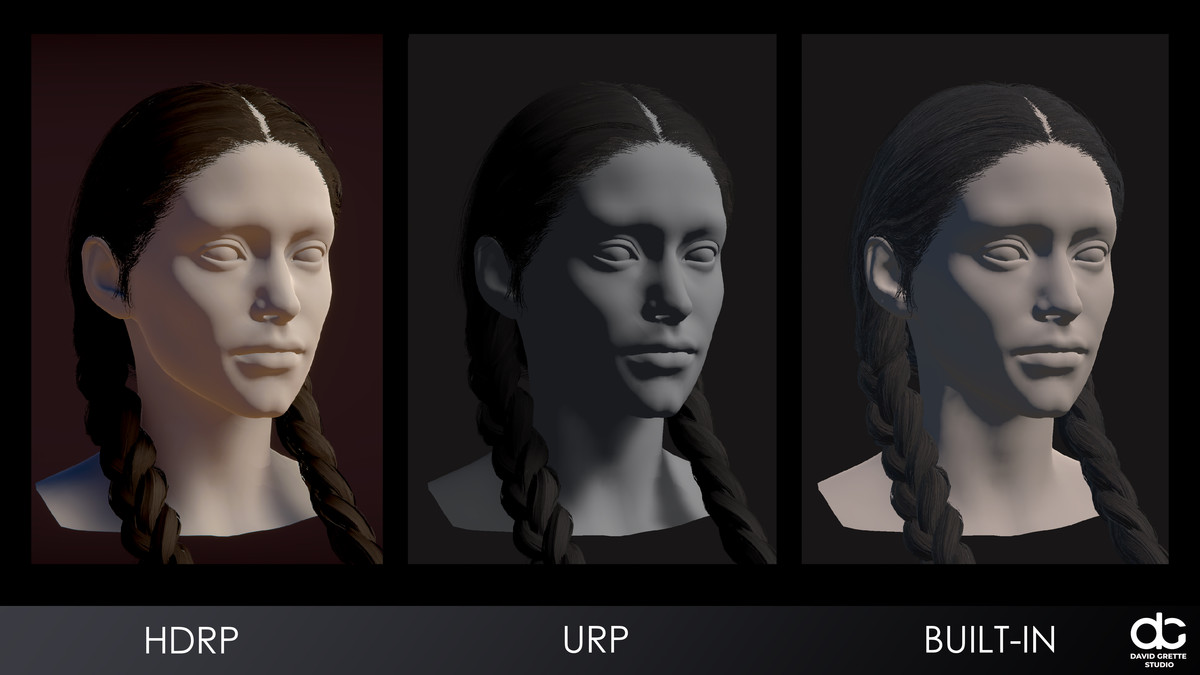 Realistic female hairstyles, pack #2 | Rigged hair, game-ready, low-poly