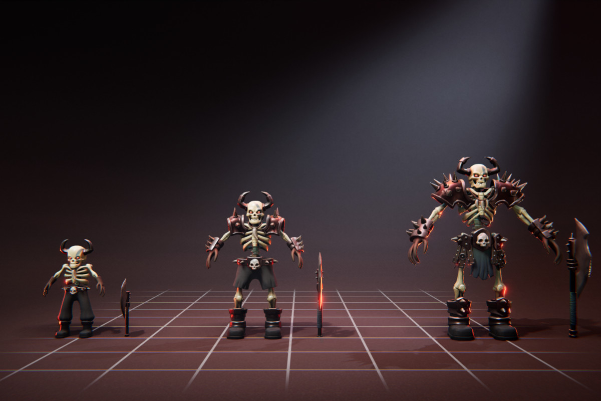 Viking Skeleton - 3 Characters + Animations