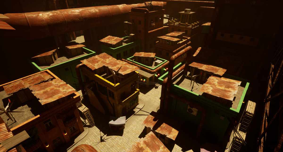 Sci-Fi Dieselpunk City