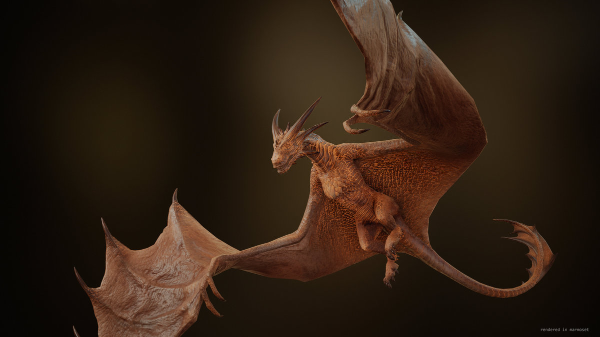 Fire breathing Wyvern