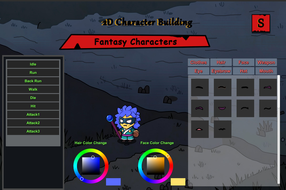 2D Character Building - Fantasy Characters