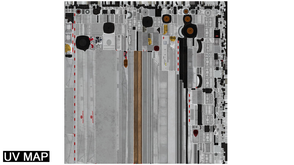 Flat Bed Trailer 05 Heavy Truck URP HDRP Textures