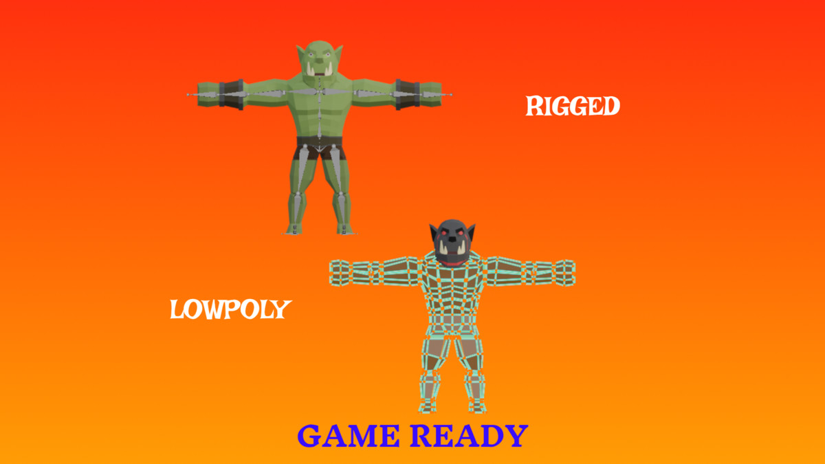 LOWPO: Orc – Low Poly Fantasy Character Pack