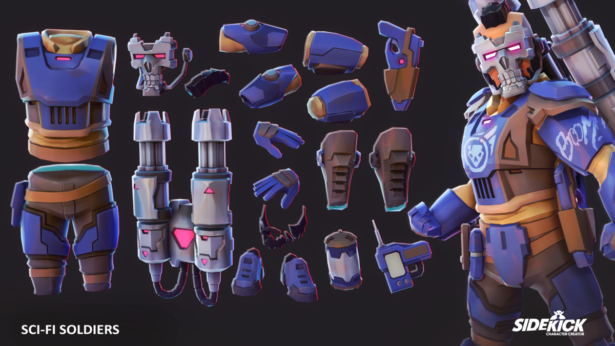 Sci-Fi Soldiers – Sidekick Modular Characters by Synty