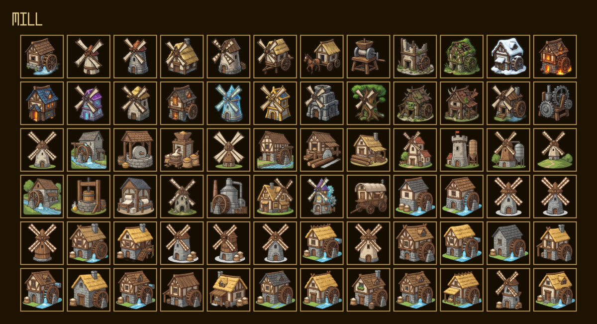 1230 Building Icons – Mega RPG Building Pack