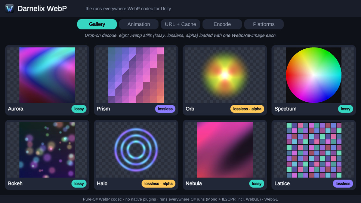 WebP for Unity