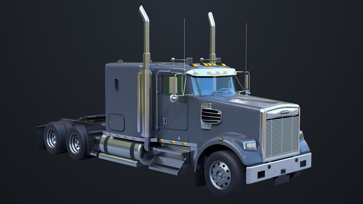 Heavy Truck Chassis 07 Cyan and Grey URP HDRP Textures