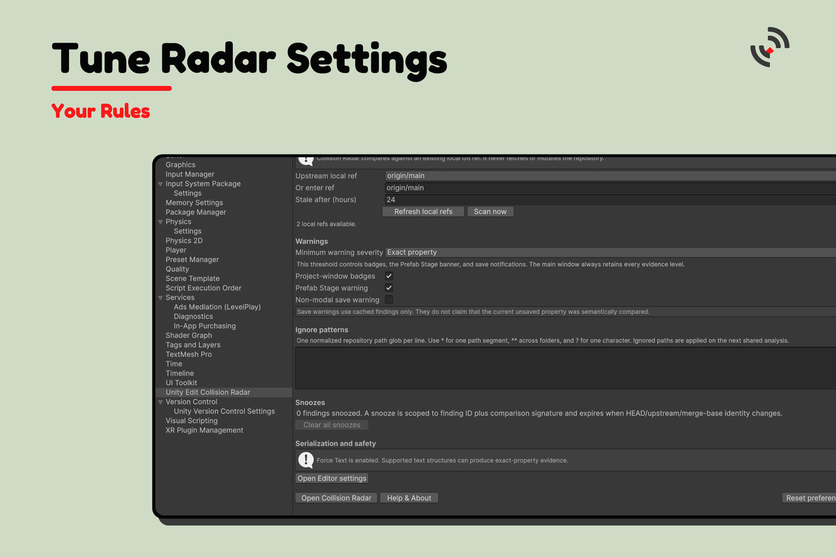 Edit Collision Radar