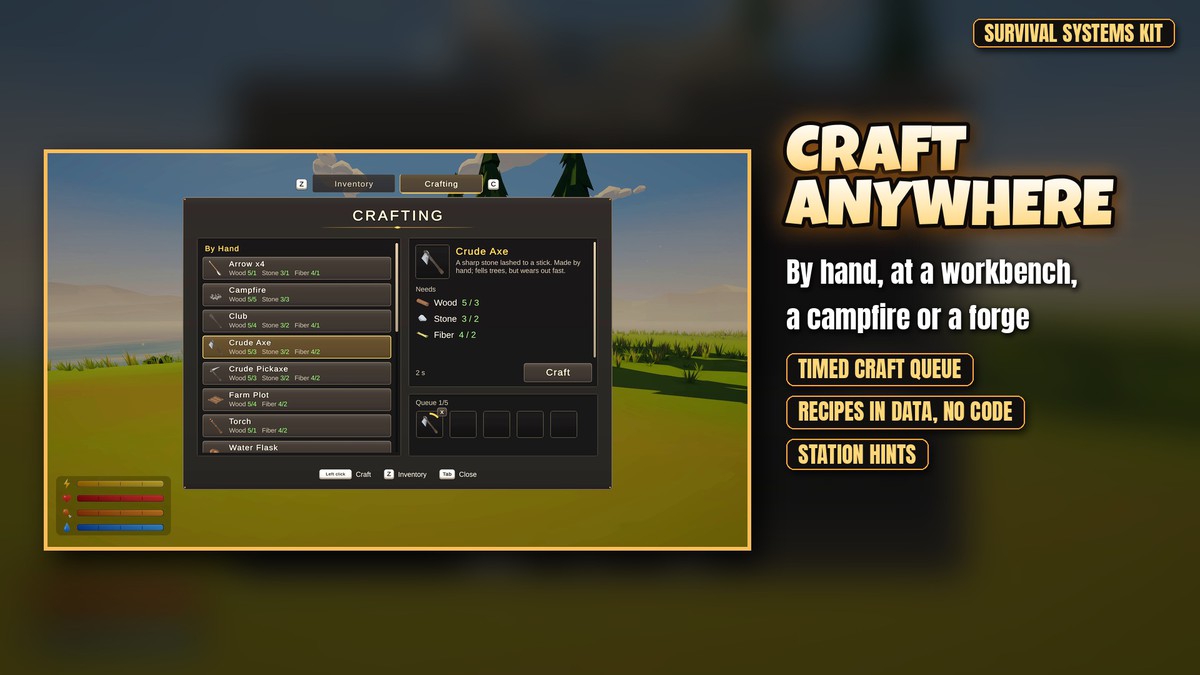 Survival Systems Kit – First-Person Survival Template (URP)