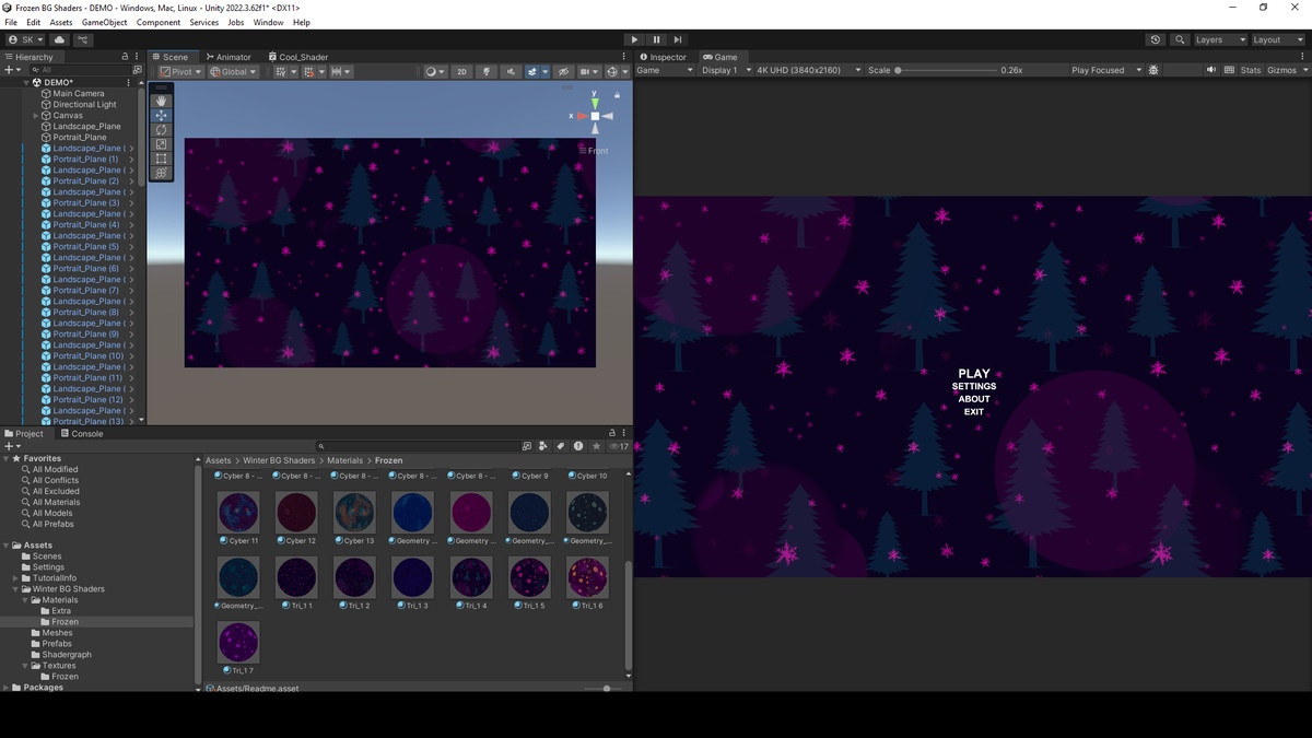Winter Background's & Shaders