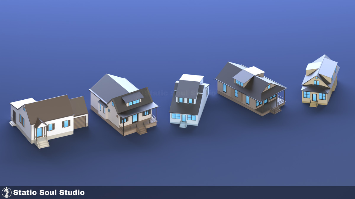Low Poly City Pack – Modular Buildings, Roads & Props
