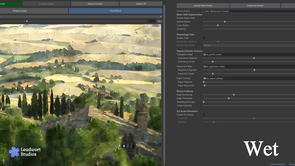 Leadwort Watercolor Image Processor