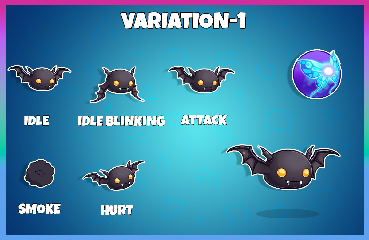 BATTY BUDDIES 2D Animated Character