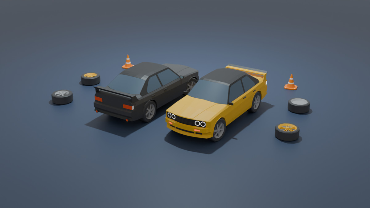 Mobile Optimize-Low Poly Cars
